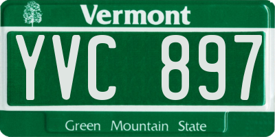 VT license plate YVC897