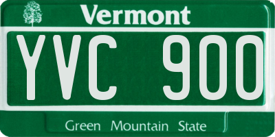 VT license plate YVC900