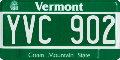 VT license plate YVC902