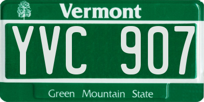 VT license plate YVC907