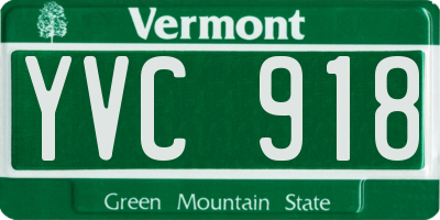 VT license plate YVC918