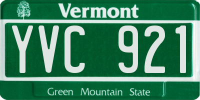 VT license plate YVC921