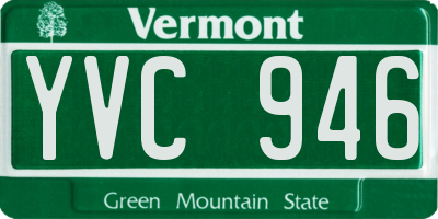 VT license plate YVC946