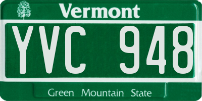 VT license plate YVC948