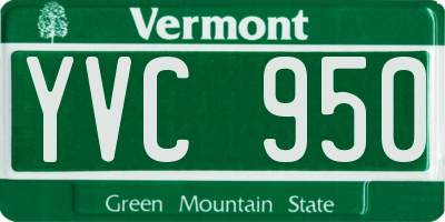 VT license plate YVC950