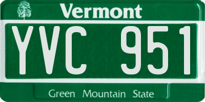 VT license plate YVC951