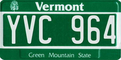VT license plate YVC964