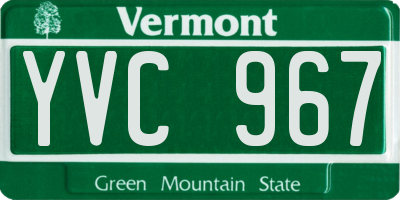 VT license plate YVC967