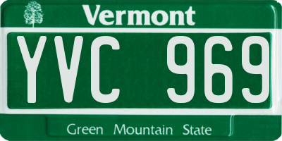 VT license plate YVC969