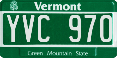 VT license plate YVC970