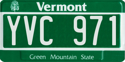 VT license plate YVC971