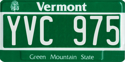 VT license plate YVC975