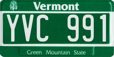 VT license plate YVC991