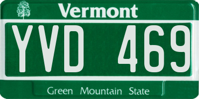 VT license plate YVD469