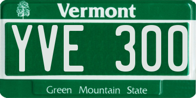 VT license plate YVE300