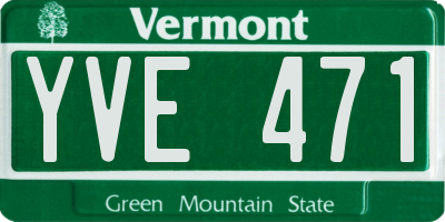 VT license plate YVE471