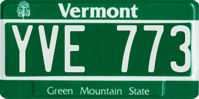 VT license plate YVE773