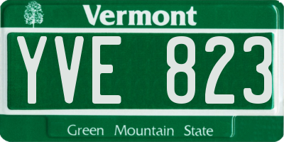 VT license plate YVE823