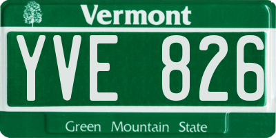 VT license plate YVE826