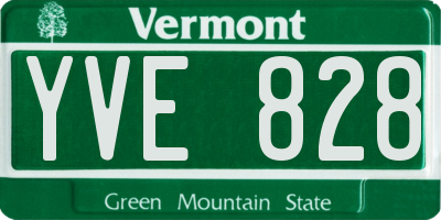 VT license plate YVE828