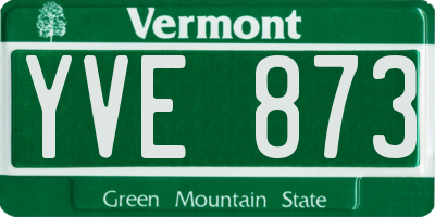 VT license plate YVE873