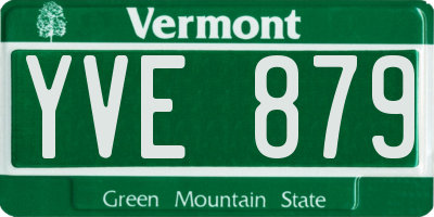 VT license plate YVE879