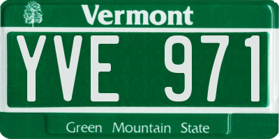 VT license plate YVE971