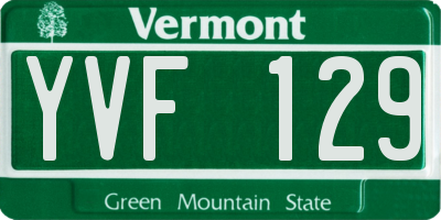 VT license plate YVF129