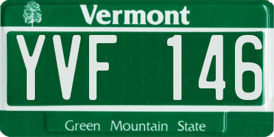 VT license plate YVF146