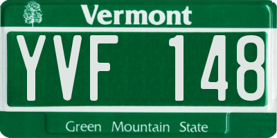 VT license plate YVF148