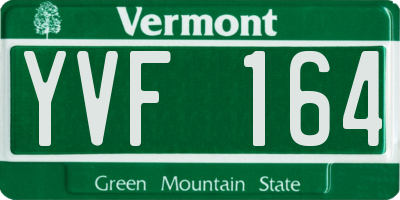 VT license plate YVF164