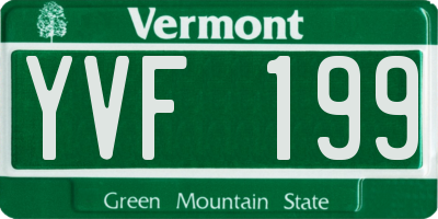 VT license plate YVF199