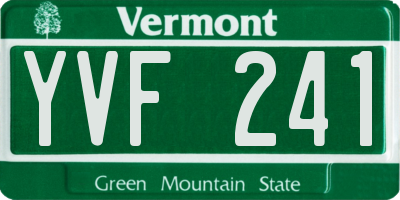 VT license plate YVF241
