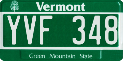 VT license plate YVF348