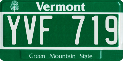 VT license plate YVF719