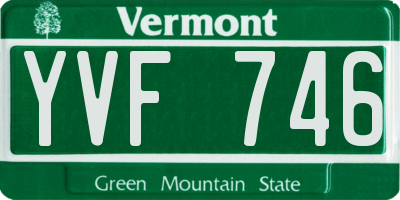 VT license plate YVF746