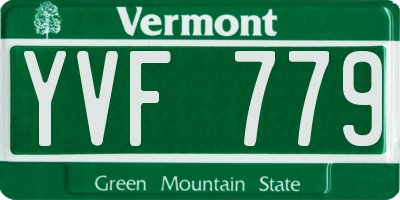 VT license plate YVF779