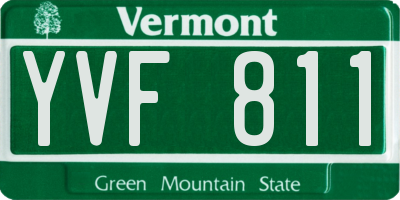 VT license plate YVF811