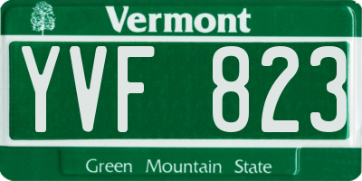 VT license plate YVF823
