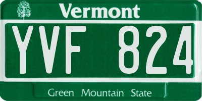 VT license plate YVF824