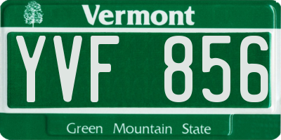 VT license plate YVF856