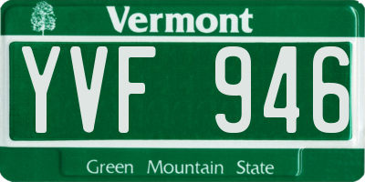 VT license plate YVF946