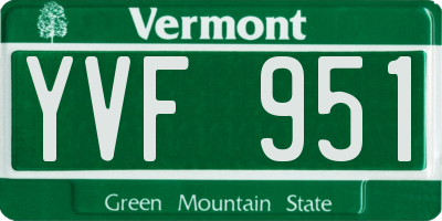 VT license plate YVF951