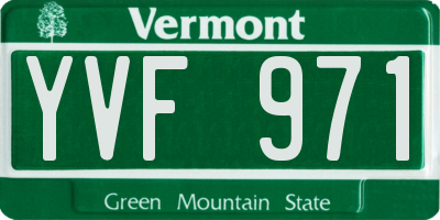 VT license plate YVF971