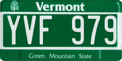 VT license plate YVF979