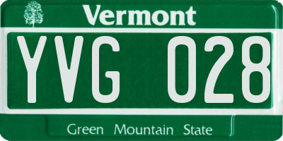 VT license plate YVG028