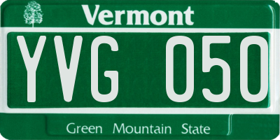 VT license plate YVG050