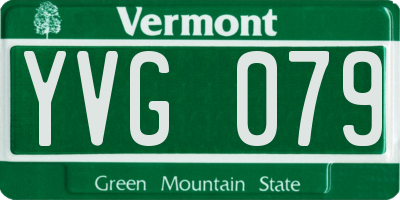 VT license plate YVG079