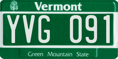 VT license plate YVG091