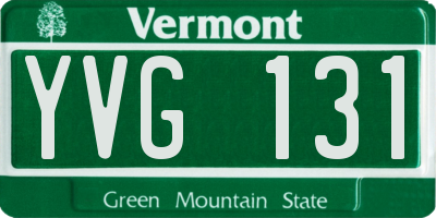 VT license plate YVG131